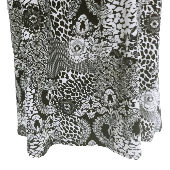 Clientele Babydoll Style Top  Black/White Floral M - Picture 4 of 8